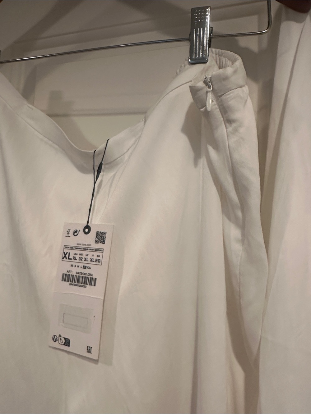 Zara White Two-Piece Pantsuit Set - Long Top & Trousers - Picture 4 of 10